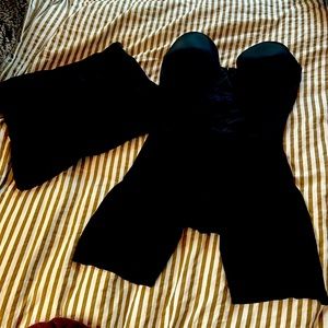 Spanx strapless cupped mid thigh compression suit